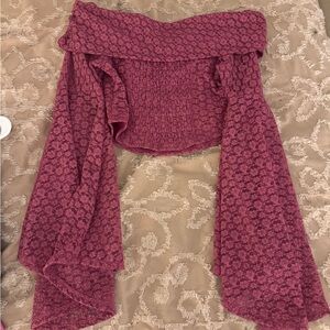 Free People Pink Off-Shoulder Blouse